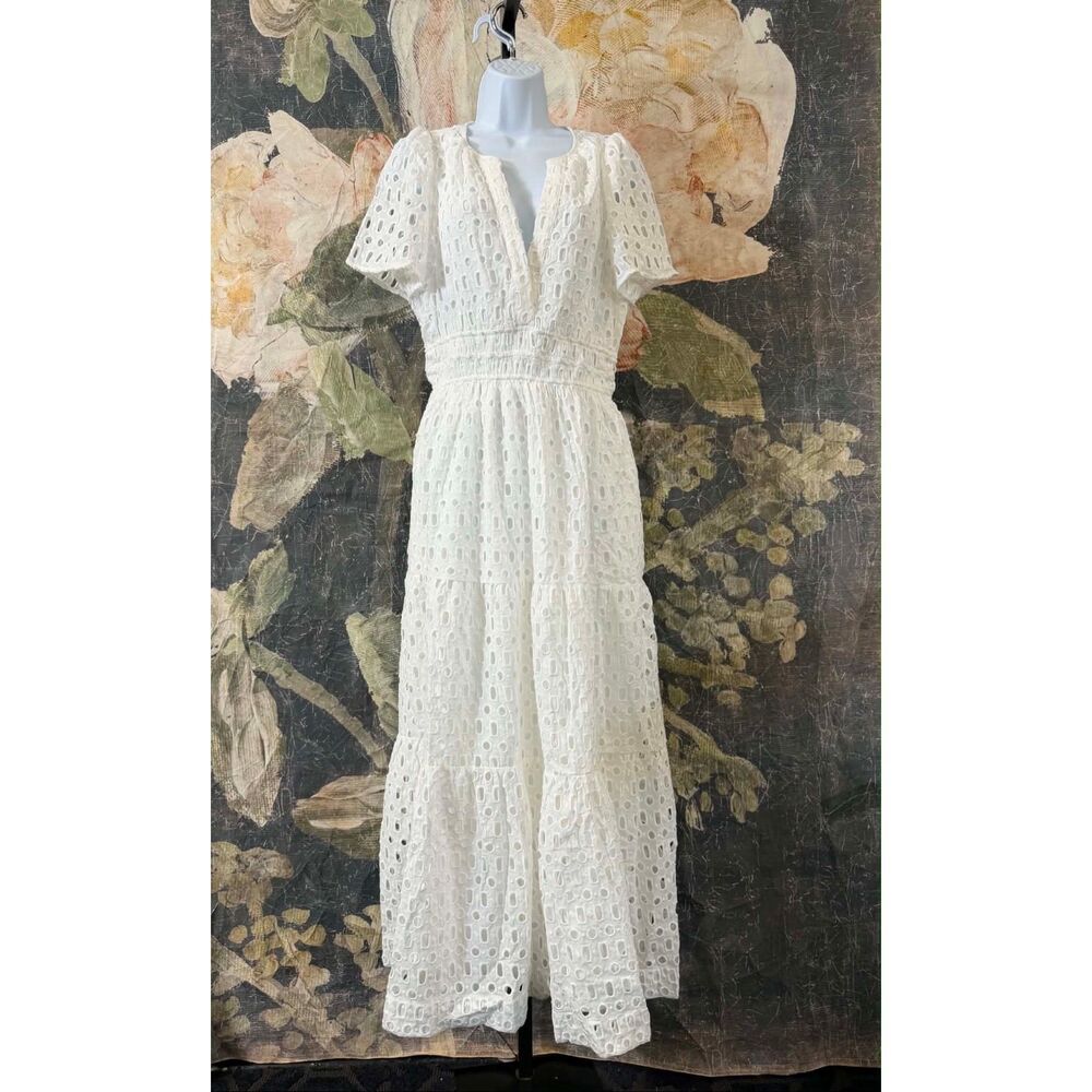 New Anthropologie The Somerset Dress: Eyelet Edition Size M - Picture 5 of 11